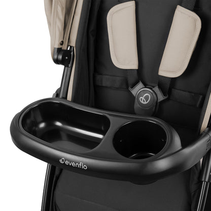 Evenflo Pivot NXT Travel System with LiteMax NXT Infant Car Seat - Latte Tan