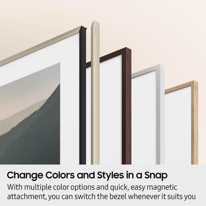 SAMSUNG 65-inch The Frame Customizable Bezel - Modern Teak (VG-SCFH65TKBZA) [Canada Version] (Compatible with All Frame Models 2021 Onwards)