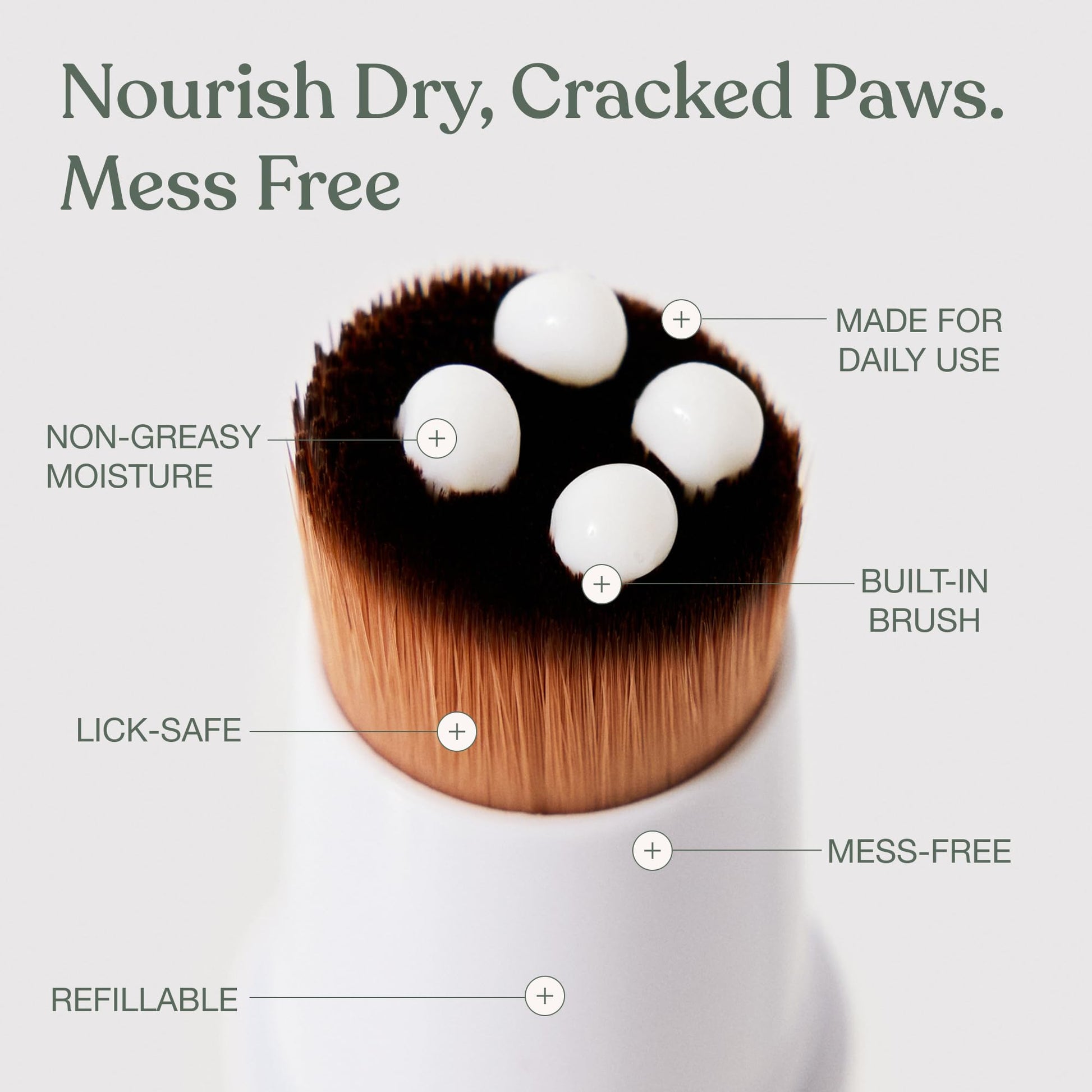 Dandylion Dog Paw Balm, Soft Paws, Paw Moisturizer for Dogs, Dog Lotion with Brush, Fragrance Free pH Balanced Lotion for Paws, Lightweight Moisture for Dry Cracked Paw Pads and Nose, 0.6 fl oz - Available at All In One Marketplace Canada