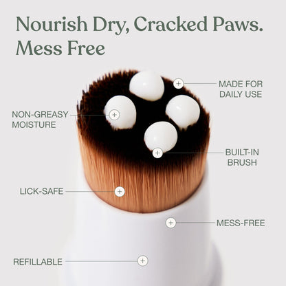 Dandylion Dog Paw Balm, Soft Paws, Paw Moisturizer for Dogs, Dog Lotion with Brush, Fragrance Free pH Balanced Lotion for Paws, Lightweight Moisture for Dry Cracked Paw Pads and Nose, 0.6 fl oz - Available at All In One Marketplace Canada