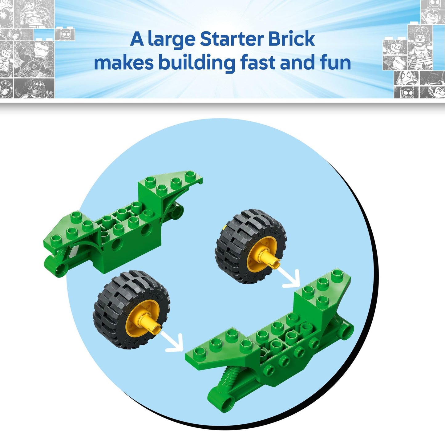LEGO Marvel Spidey and His Amazing Friends Spin and Electro Dinosaur Vehicle Chase - Car and Motorcycle Preschool Building Toy for Kids, Boys and Girls, Ages 4+ - Gift Idea for Birthdays - 11198 LEGO
