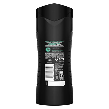 AXE Apollo Men's Body Wash for All Day Freshness, Sage & Cedarwood, with 100% Plant-Based Moisturizers, 473ml (Pack of 4)