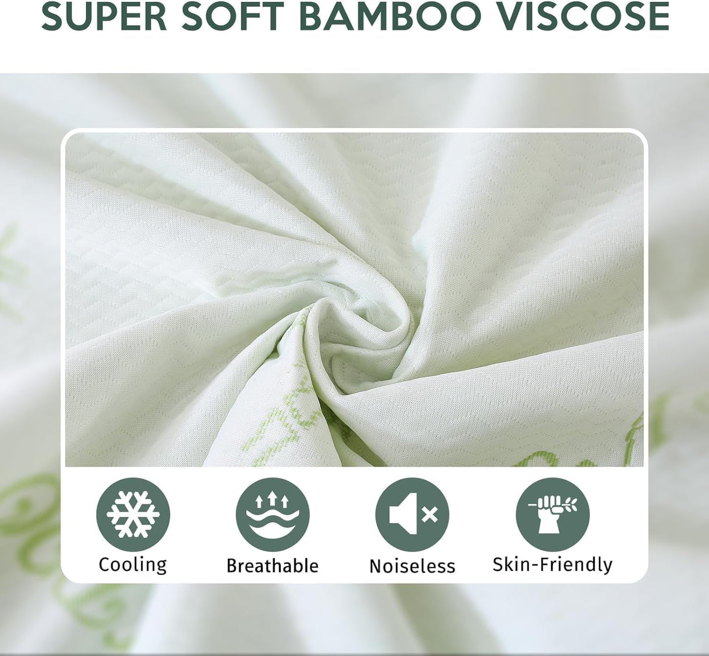 MUXHOMO Premium 100% Waterproof Queen Size Mattress Protector, Breathable Mattress Cover Queen Size Bed, Cooling 3D Air Fabric Bed Pad Cover, Deep Pocket 8"-21" - Available at All In One Marketplace Canada
