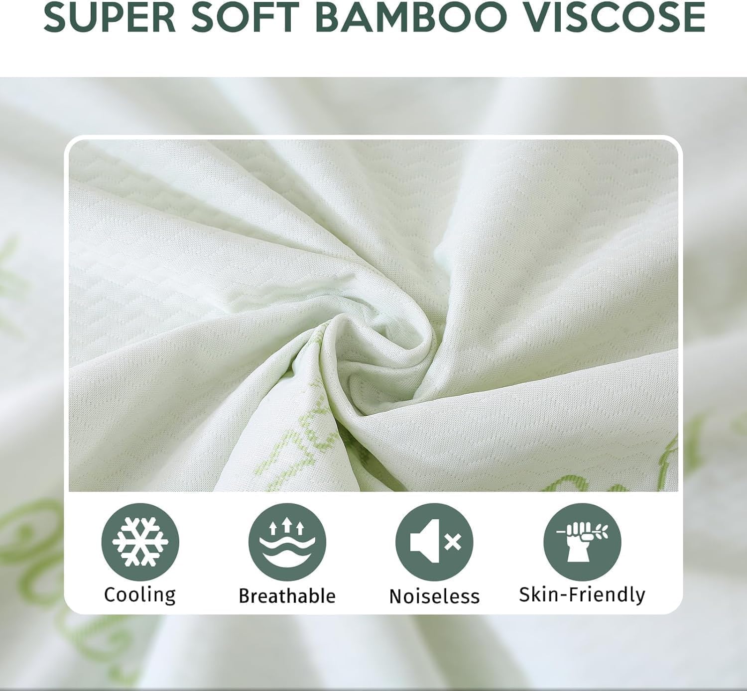 MUXHOMO Premium 100% Waterproof Queen Size Mattress Protector, Breathable Mattress Cover Queen Size Bed, Cooling 3D Air Fabric Bed Pad Cover, Deep Pocket 8"-21" - Available at All In One Marketplace Canada