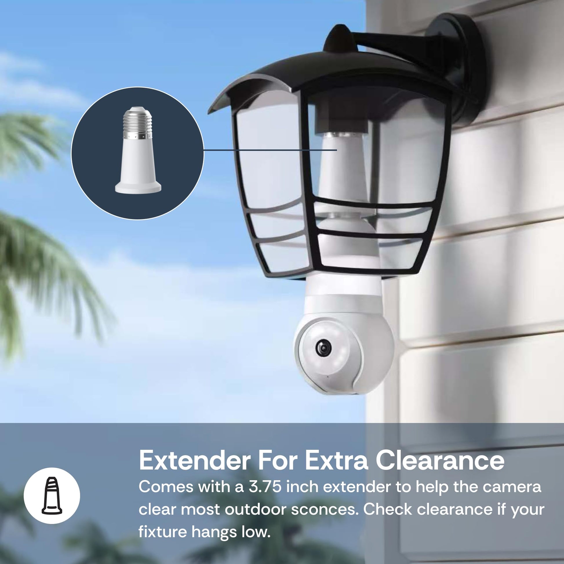 Luna Light Bulb Security Camera Wireless, 360° Pan Tilt Camera, Color Night Vision, LED Bulb & Spotlight, 2.4GHz 5GHz WiFi 6, Indoor Outdoor Porch Camera - Available at All In One Marketplace Canada