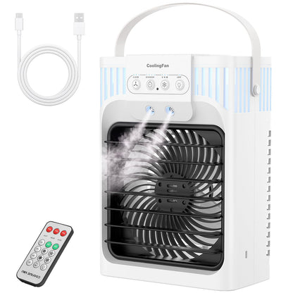 Portable Air Conditioners, 4 in 1 1200ML Personal Air Conditioner, Evaporative Air Cooler Fan with Remote, 7 RGB Light Modes, 3 Speeds & 2-8H Timer for Bedroom,Car,Nightstand, Office, Dorm, RV - Available at All In One Marketplace Canada