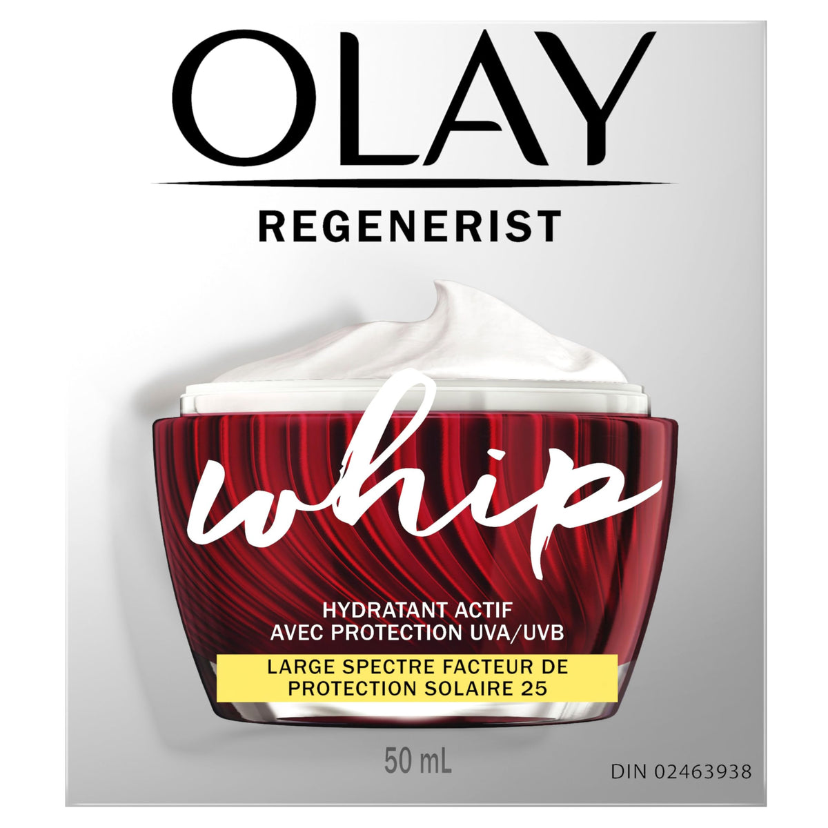 Olay Regenerist Whip Lightweight Anti-Aging Face Moisturizer, Vitamin B3, Niacinamide and Sunscreen SPF 25, 50 g