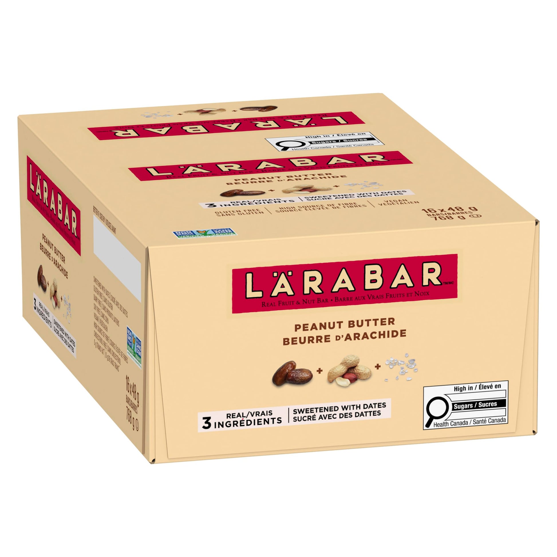 LÄRABAR Peanut Butter, Fruit and Nut Energy Bar, Pack of 16 Bars, Gluten Free, Vegan, Family Pack, Snack Bars - Available at All In One Marketplace Canada