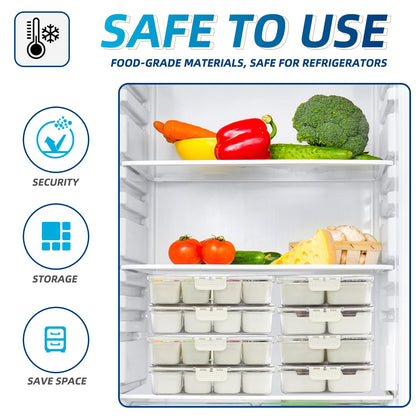 Pure Future 2-Pack Snackle Box Containers with Handles - Divided Serving Tray with Lids, 8 Compartments Charcuterie Box for Travel, Movie Nights & Parties (Hand Wash Only)