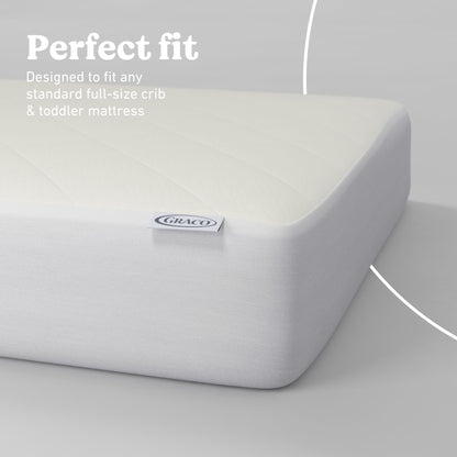 Graco Premium Waterproof Crib and Toddler Mattress Protector (2PK) – GREENGUARD Gold Certified, Machine-Washable & Dryer-Friendly, Waterproof Sleep Surface 🍁 All In One Marketplace Canada