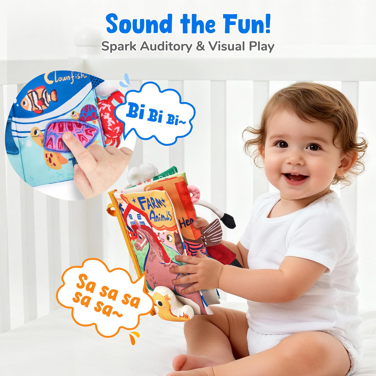 JoyCat Baby Toys 0-6 Months, 2PCS Crinkle Books for Babies 🍁 All In One Marketplace Canada