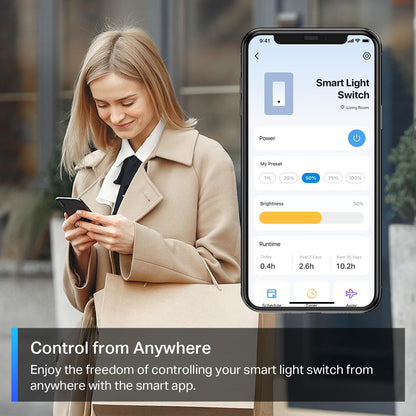 TP-Link Tapo Matter Smart Dimmer Switch: Voice Control w/Siri, Alexa & Google Assistant, UL Certified, Timer & Schedule, Easy Guided Install, Neutral Wire Required, Single Pole, Tapo S505D(2-Pack) Tapo