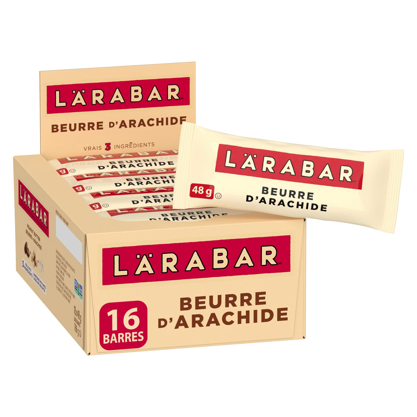 LÄRABAR Peanut Butter, Fruit and Nut Energy Bar, Pack of 16 Bars, Gluten Free, Vegan, Family Pack, Snack Bars - Available at All In One Marketplace Canada