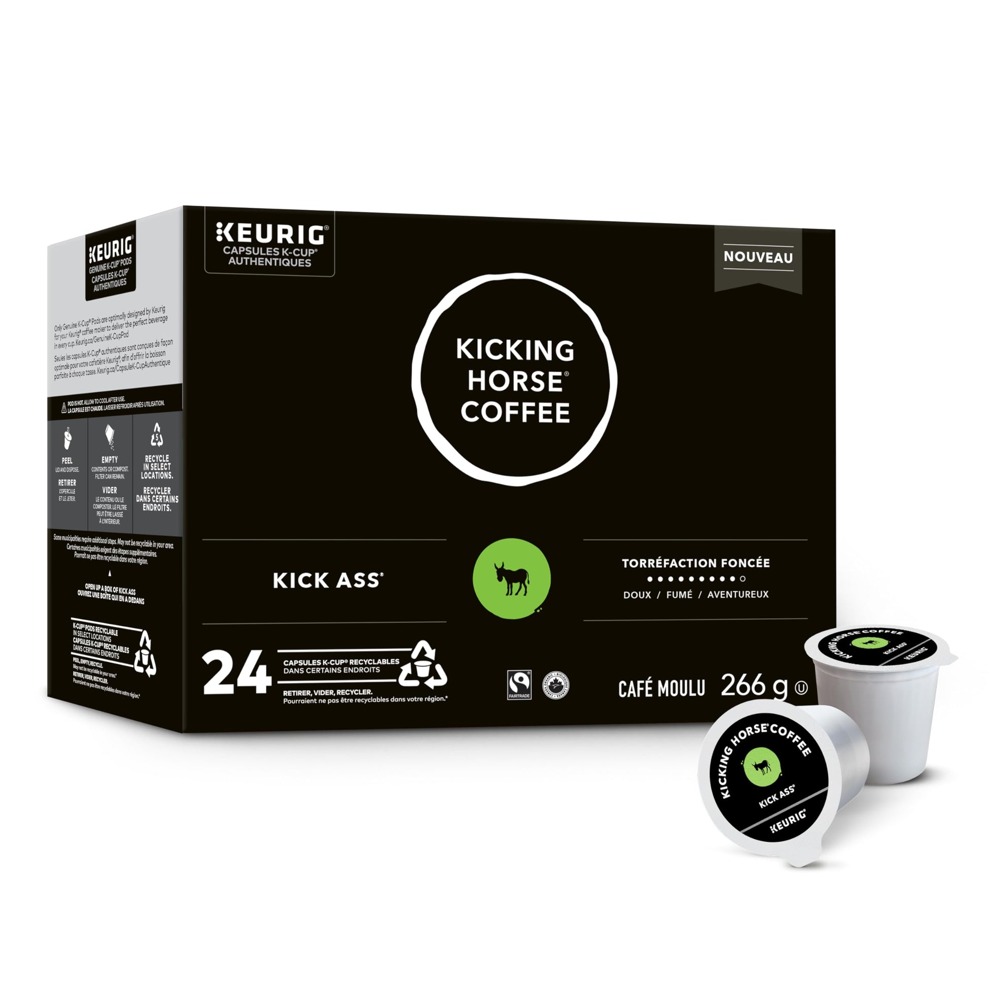 Kicking Horse Dark Roast K-Cup Coffee Pods, 24 Count