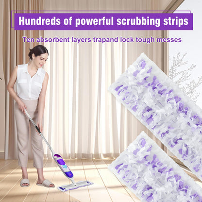 30 Pack Disposable Power Mop Refills Pads for Swiffer Power Mop,Spray Wet Pads Refill for Swiffer,Disposable Swifter Mopping Pads Refills for Multi-Surface Floor Cleaning (Purple-30) - Available at All In One Marketplace Canada