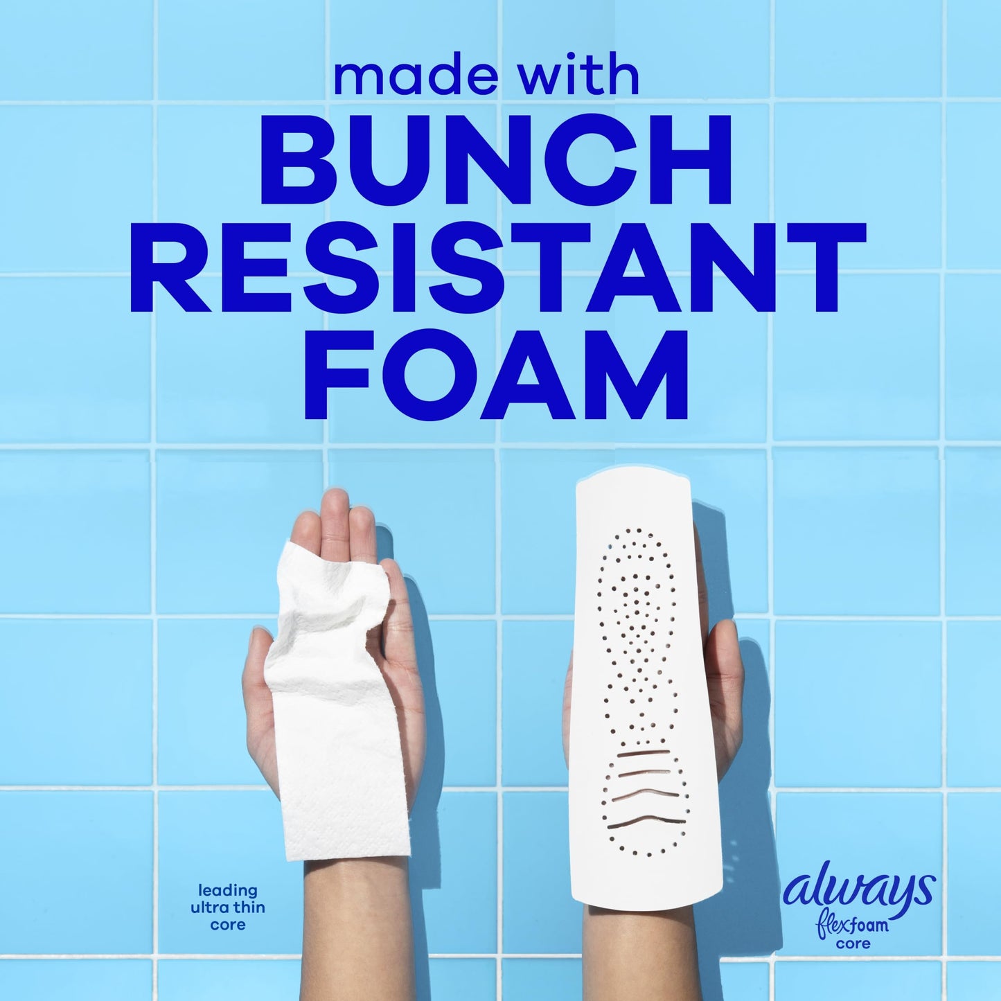 Always Infinity FlexFoam Pads for Women, Size 1, Regular Pad with Wings, Unscented, 108 Count