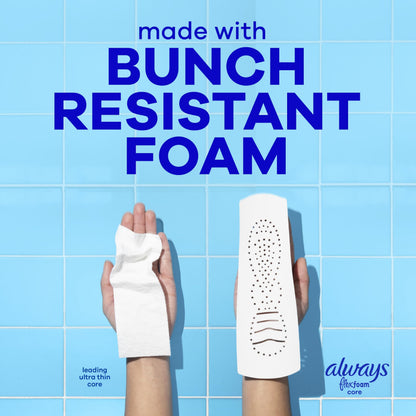 Always Infinity FlexFoam Pads for Women, Size 1, Regular Pad with Wings, Unscented, 108 Count