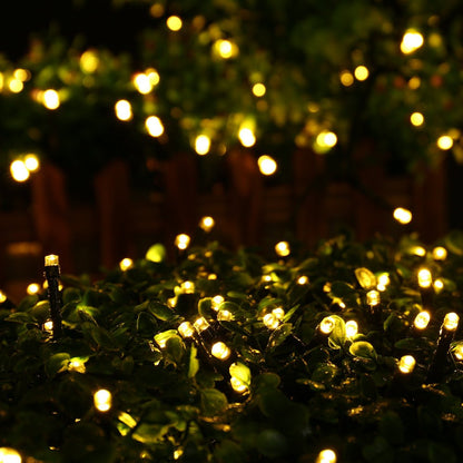 Solar String Lights Outdoor, 4 Pack Total 132ft 400 LED Solar Fairy Lights 8 Modes Waterproof for Garden, Patio, Home, Party, Wedding, Holiday, Tree, Outdoor Decor (Warm White) 🍁 All In One Marketplace Canada