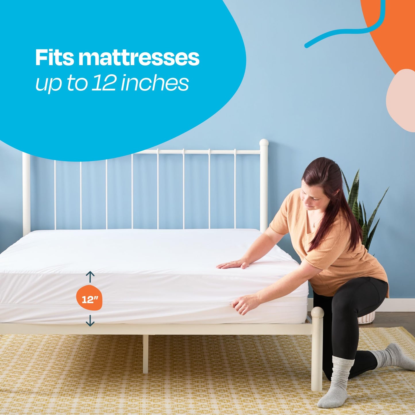 LINENSPA Zippered Encasement Waterproof, Dust Mite Proof, Bed Bug Proof, Hypoallergenic Breathable Mattress Protector, Twin, White 🍁 All In One Marketplace Canada