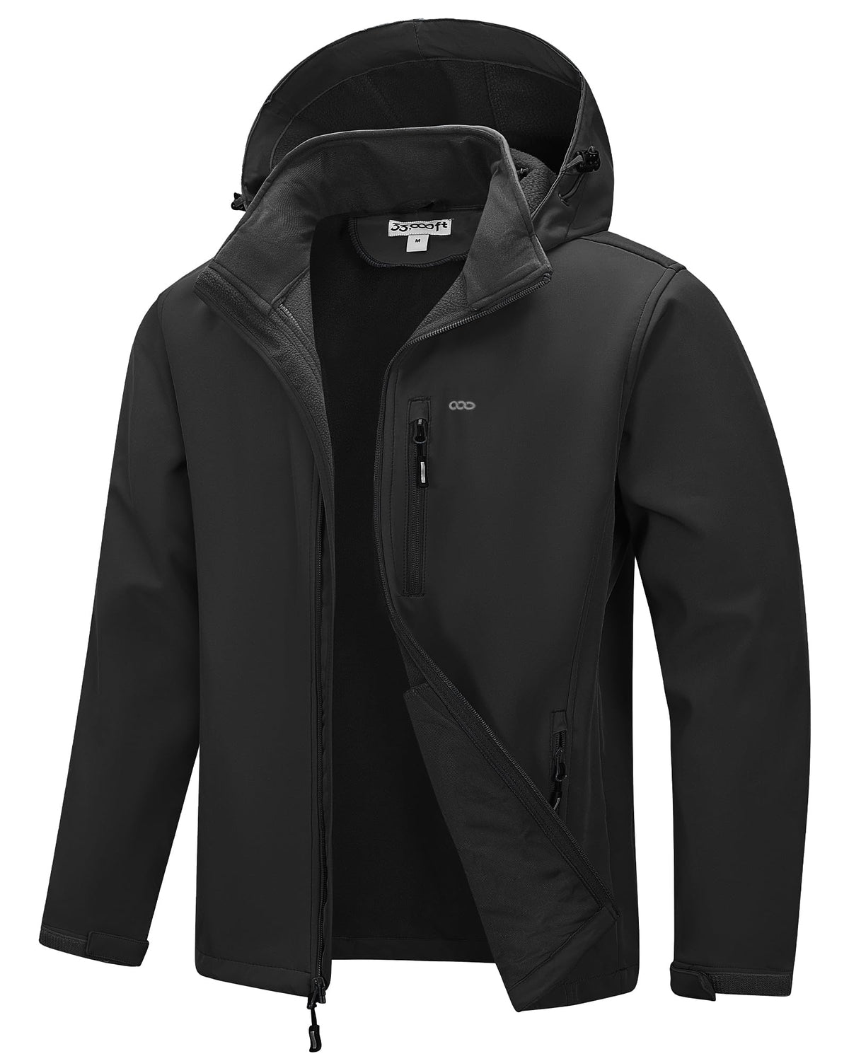 33,000ft Men's Hooded Softshell Jacket Waterproof Fleece Windbreaker Jacket 🍁 All In One Marketplace Canada