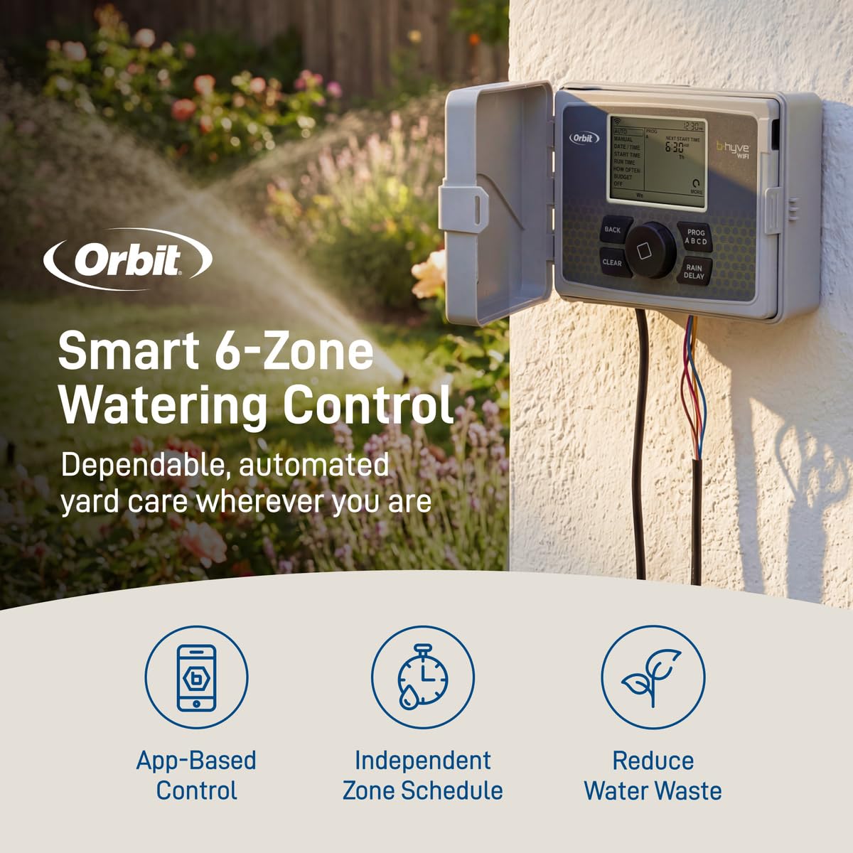 Orbit 6 Station WiFi Sprinkler System Controller Orbit
