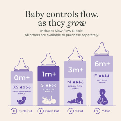 Lansinoh Anti-Colic Baby Bottles for Breastfeeding Babies, 5 Ounces, 3 Count, Includes 3 Slow Flow Nipples, Size S