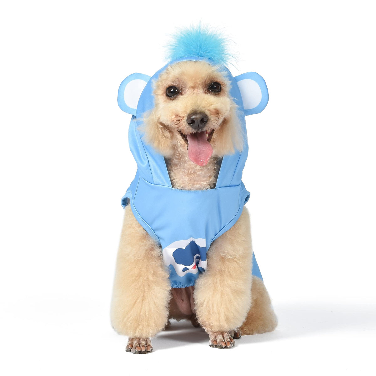 Costume de chien à capuche sans manches Care Bear pour animaux, modèle Grumpy Bear, Halloween - Costumes d'Halloween sous licence officielle pour chiens, taille moyenne