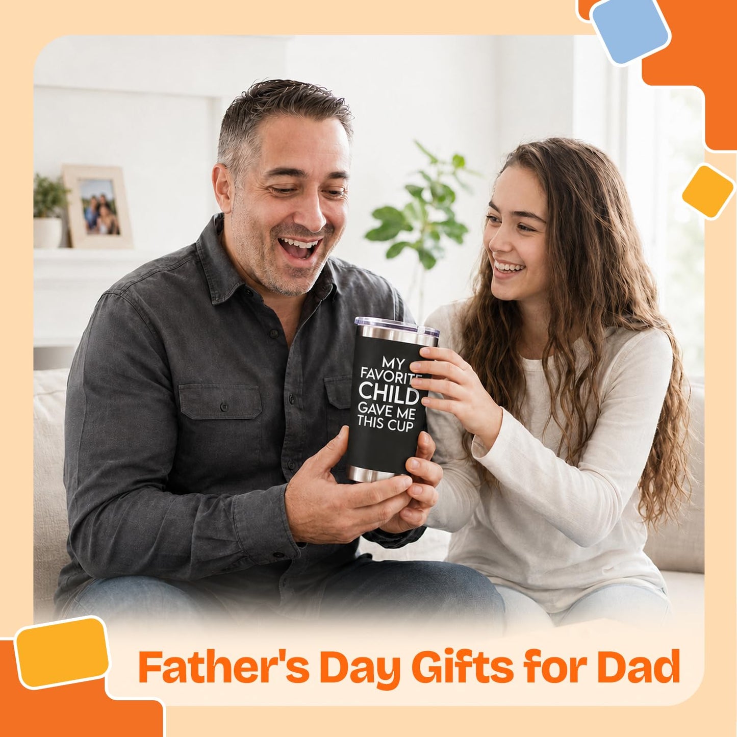 NewEleven Fathers Day Gift for Dad - Birthday Gift for Dad from Kids - Gifts for Husband - Birthday Present Ideas for Father from Daughter, Son - 20 Oz Tumbler - Available at All In One Marketplace Canada