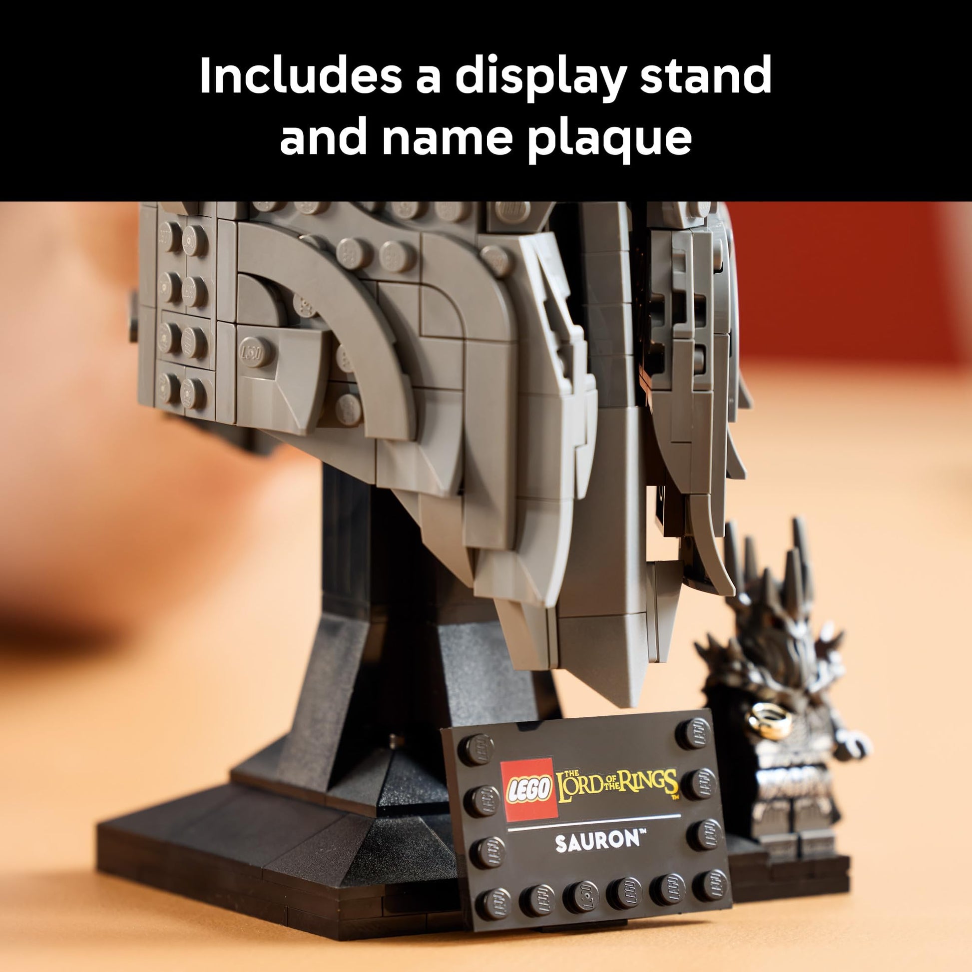 LEGO Icons The Lord of The Rings: Sauron's Helmet - Building Set for Adults, Ages 18+ - Bedroom, Home Office, Book Shelf Decor - with Sauron Minifigure - Gift for LOTR Fans - 11373 - Available at All In One Marketplace Canada