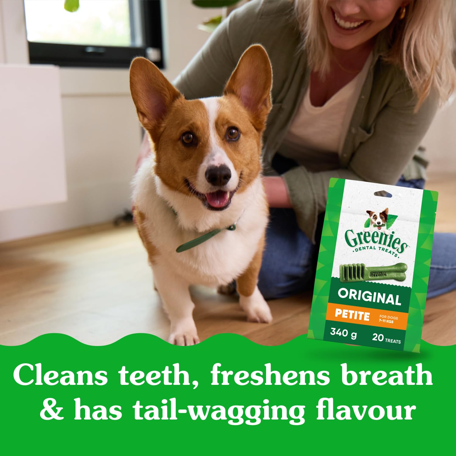 GREENIES Dog Treats Original Petite Natural Dental Care, (45 Treats) 27oz. Pack