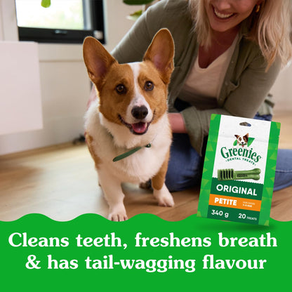 GREENIES Dog Treats Original Petite Natural Dental Care, (45 Treats) 27oz. Pack