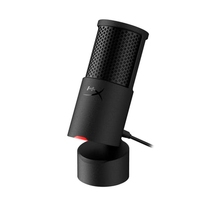 HyperX SoloCast 2 – Gaming USB Condenser Mic for PC, USB-C to USB-A, Built-in Pop Filter, Internal Shock Mount, Plug and Play, 24-bit / 96kHz, Compact Tiltable Stand, Black