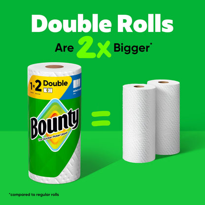 Bounty Paper Towels Select-A-Size White, 12 Double Rolls = 24 Regular Rolls