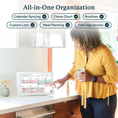 Skylight Calendar: 15-inch Wall Planner Digital Calendar & Chore Chart, Smart Touchscreen Interactive Display for Family Schedules – Wall Mount Included, Great for Organizing Your 2026 Calendar - Available at All In One Marketplace Canada