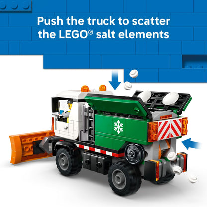 LEGO City Snowplow Truck Building Toy for Kids - Pretend Play Vehicle for Boys & Girls, Ages 5+ - Toy Truck W/Movable Plow & Driver Minifigure - Gift Idea for Birthdays - 60490