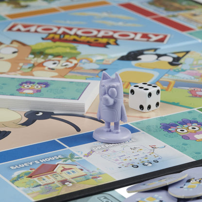 Monopoly Junior: Bluey Edition Board Game for Kids Ages 5+, Play as Bluey, Bingo, Mum, and Dad, Features Artwork from The Animated Series - English (Amazon Exclusive) Hasbro Gaming