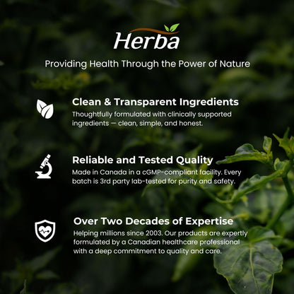 Herba Krill Oil Omega 3 Supplements - 120 Softgels | 1000mg of Antarctic Krill Oil Per Day (2 softgels 500mg each) | Source of Omega 3 Fatty Acids | High Astaxanthin | Premium Grade - 500mg per Soft Gel | Made in Canada - Available at All In One Marketplace Canada