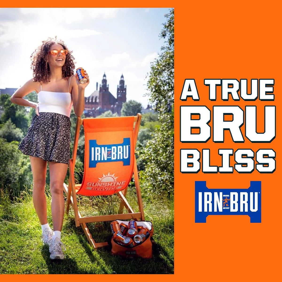 IRN-BRU Original Soft Drink, 330ml Cans, Pack of 24