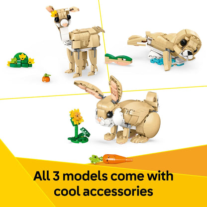LEGO Creator 3 in 1 Cute Bunny Toy - Building Toy for Girls and Boys, Ages 8+ - Gift for Birthdays - W/ 3 Build Options, Bunny, Seal, or Llama - 31162 - Available at All In One Marketplace Canada