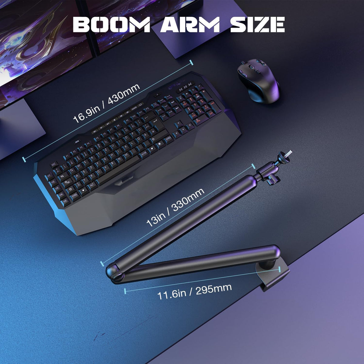 FIFINE BM88 Low Profile Microphone Boom Arm Stand