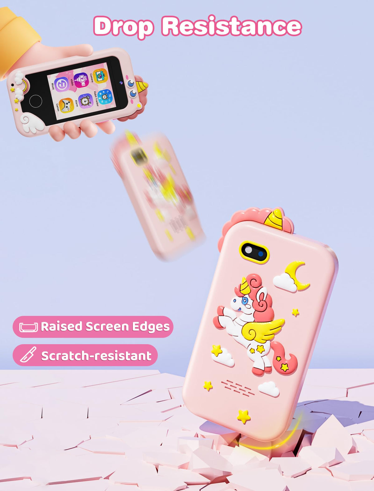 Kikidex Kids Smart Phone for Girls, Perfect Christmas Birthday Gifts for 3-8 Year Old Kids, Touchscreen Learning Play Toy Smartphone with Dual Camera, Puzzle Game, Music Player (Pink) 🍁 All In One Marketplace Canada