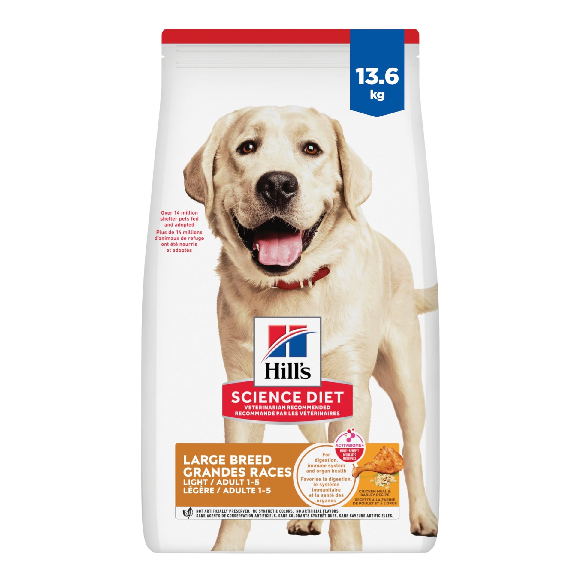 Hill's Science Diet Adult Light Large Breed with Chicken Meal & Barley Dry Dog Food 13.6 kg Bag Hill's Science Diet