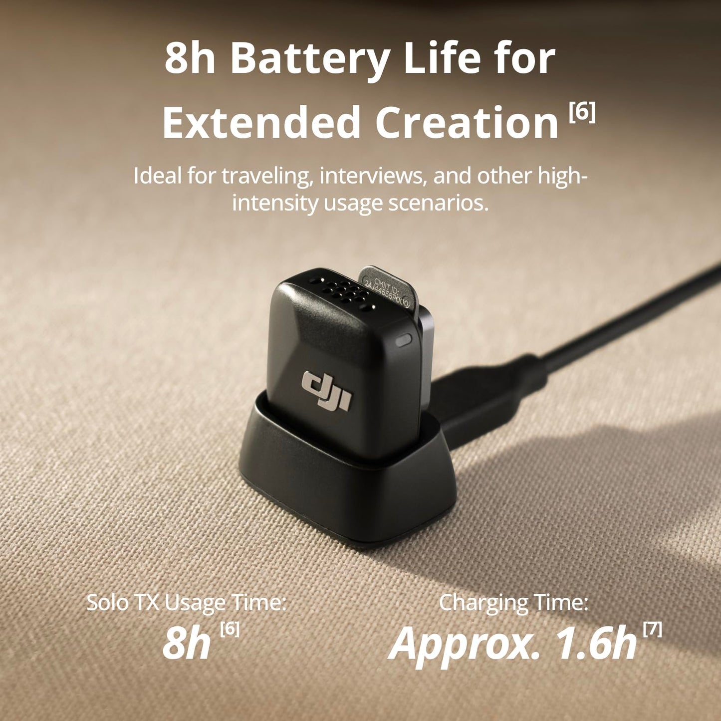 Émetteur DJI Mic Mini (Noir infini), Ultraléger, Microphone cravate sans fil pour DJI Action 5 Pro/Osmo Pocket 3, Suppression du bruit, Microphone sans fil pour appareil photo/iPhone/Android, Vlogging, Diffusion en continu