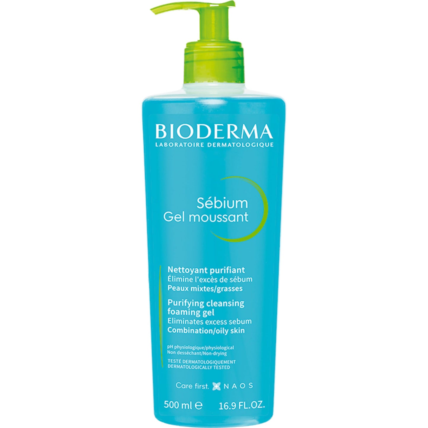 Bioderma Sébium Foaming Gel Gentle Face Cleanser Pump, Makeup Removing Cleanser, Skin Purifying Face Wash for Combination to Oily Skin - Available at All In One Marketplace Canada
