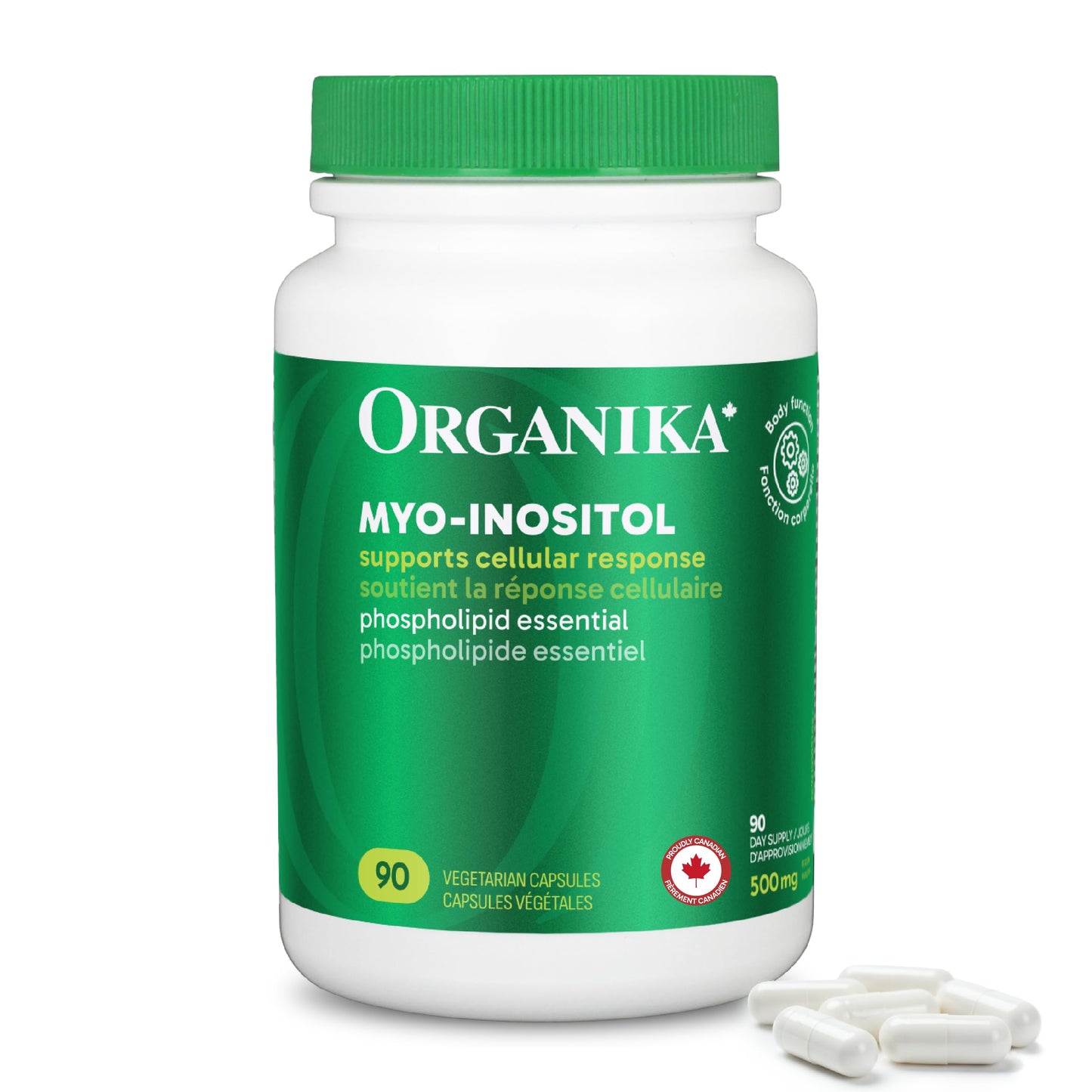 Organika Canadian-Made Inositol (Myo-Inositol)- Cellular Response, Mood Balance, Insulin Support- 90vcaps - Available at All In One Marketplace Canada