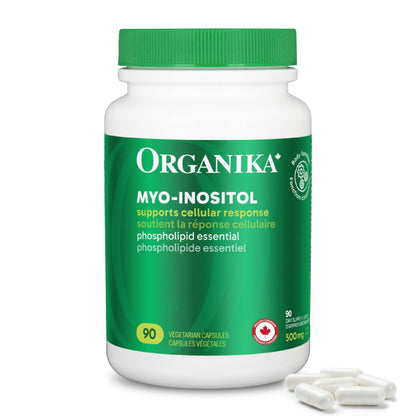 Organika Canadian-Made Inositol (Myo-Inositol)- Cellular Response, Mood Balance, Insulin Support- 90vcaps - Available at All In One Marketplace Canada