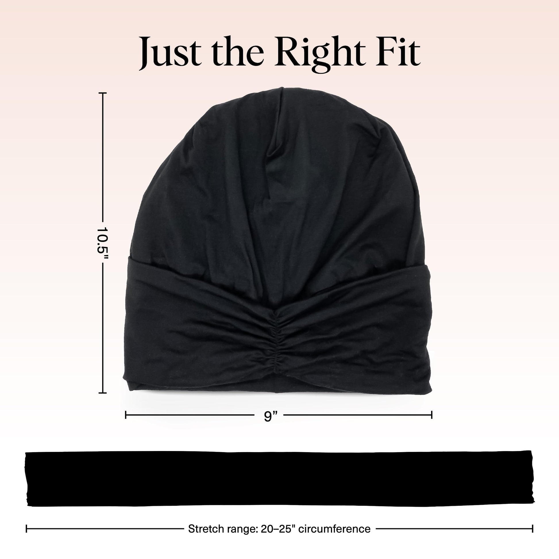 Kitsch Satin Lined Beanie - Softer Than Silk Beanie for Sleeping Women, Breathable Hair Cover for Sleeping, Slouchy Beanies, Bonnets for Women, Hair Wrap, Reduce Breakage for Frizz-Free Hairs - Black - Available at All In One Marketplace Canada