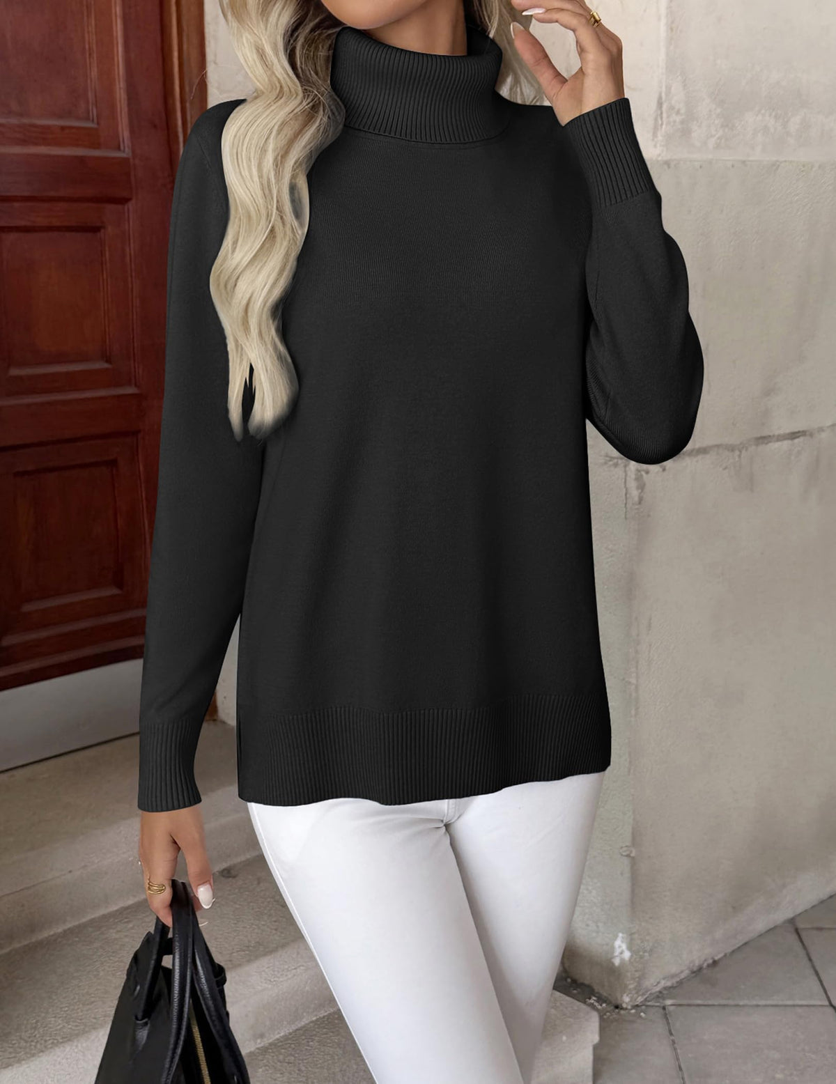 Zeagoo Women's Turtleneck Sweater Fall Winter Long Sleeve Knit Pullover Top 🍁 All In One Marketplace Canada