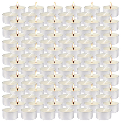 200-Pack 6-Hour White Smokeless Unscented Tealight Candles | Long-Burning Votives for Shabbat, Weddings, Christmas, Home Decor, Dinner Parties, Churches, Centerpieces & Holiday Events 🍁 All In One Marketplace Canada