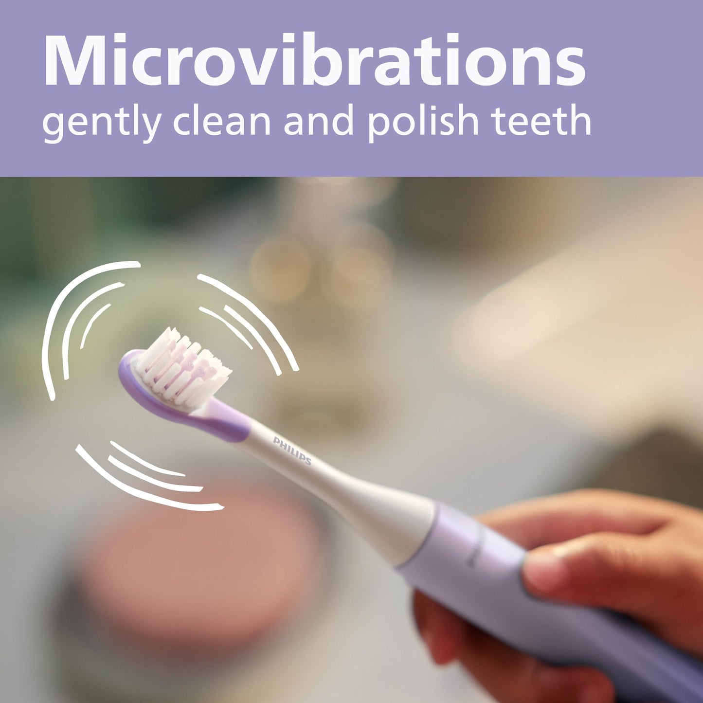 Philips One for Kids by Sonicare Battery Electric Toothbrush, Purple, HY1130/01